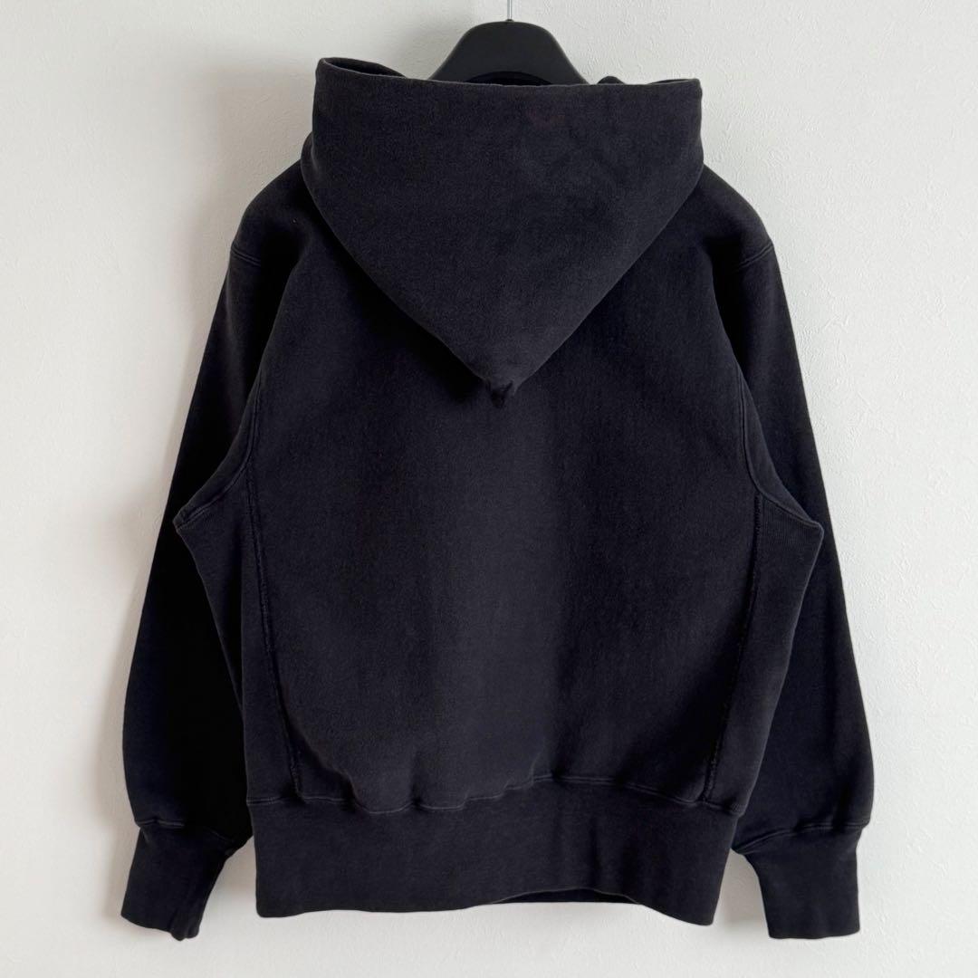 黒★90s USA製 チャンピオン リバースウィーブ スウェット パーカー M