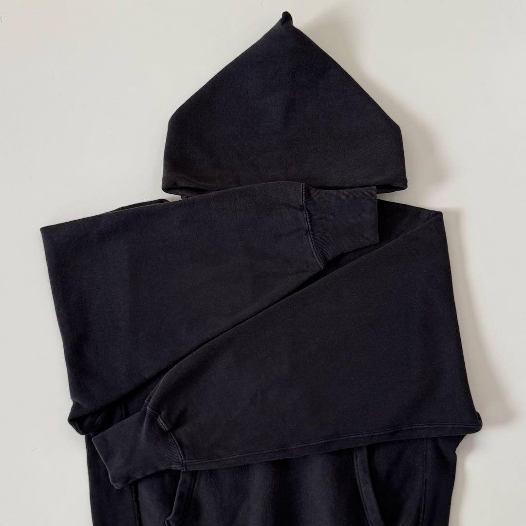 黒★90s USA製 チャンピオン リバースウィーブ スウェット パーカー M