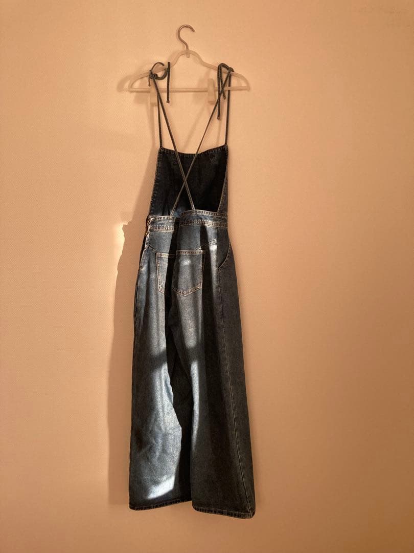 【超美品‼︎】CHECK&COFFEE デニムサロペット