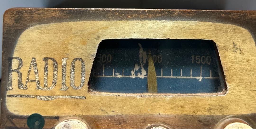 当時物 レトロ ビンテージ 真空管ラジオ型 木製貯金箱 希少