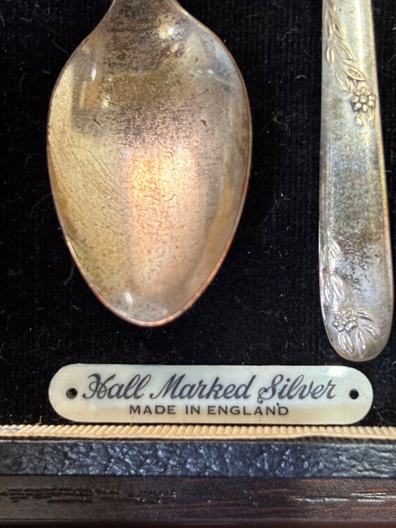 も*ん様 イギリス製 シルバースプーン　ヴィンテージ　スターリングシルバー 刻印