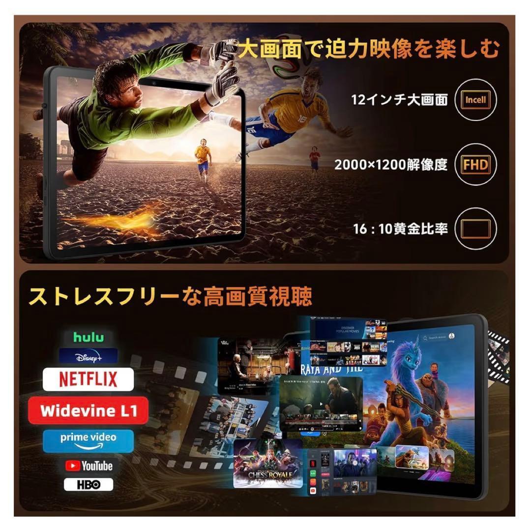 新品未使用　アンドロイド16タブレット　12インチ　wifiモデル