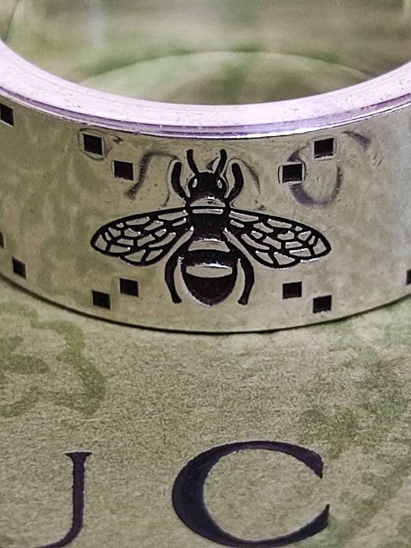 専用　新品 GUCCI グッチ 指輪 シルバー リング GG＆ビー 蜂 21