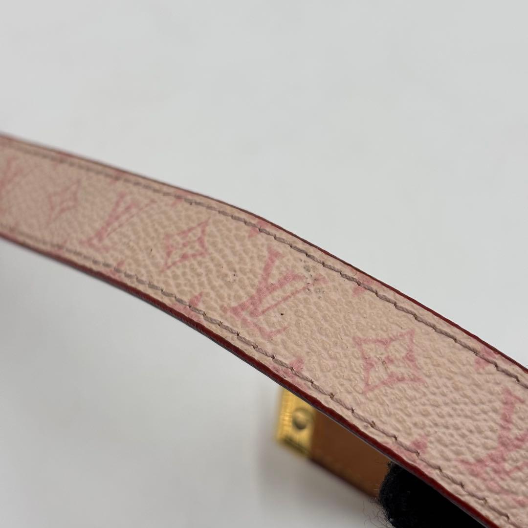 ルイヴィトン モノグラム サンチュール　レザーベルト M9273 ピンク系