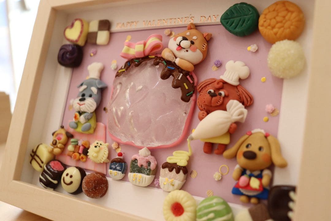 【美味しくつくるだわん】　レア　シーグラスアート　バレンタイン