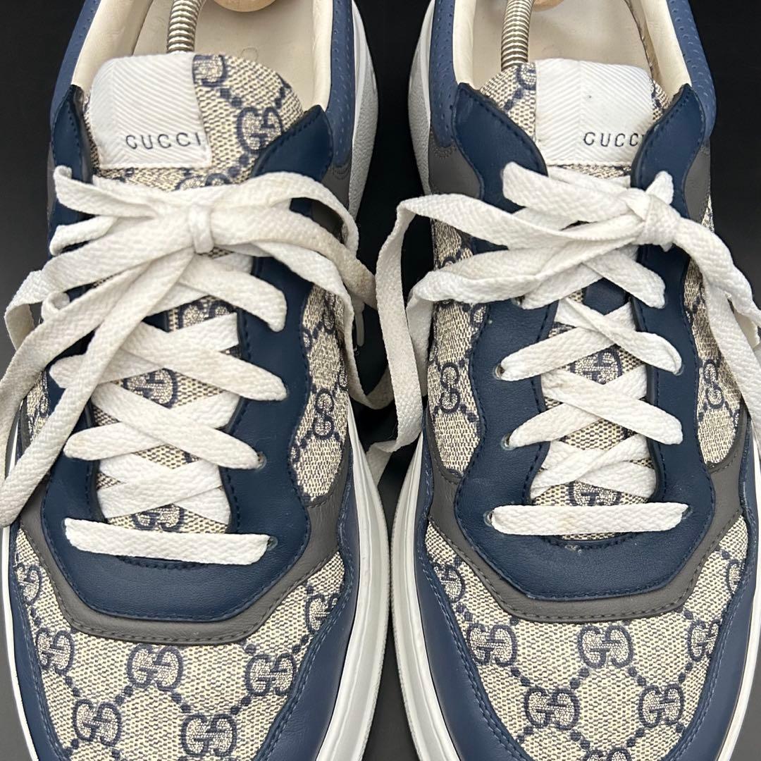 【専用】グッチ ローカットスニーカー GG柄 厚底 メンズ PVC グレー