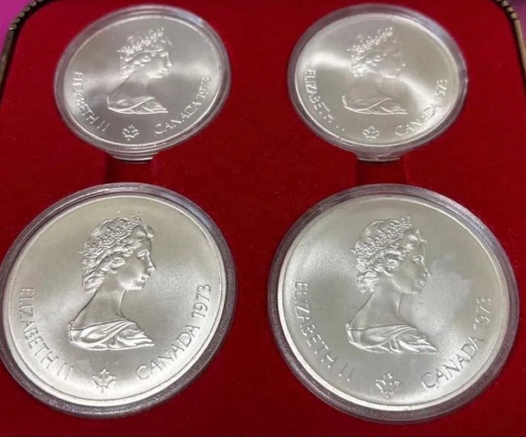 1976年 カナダモントリオール五輪 記念銀貨4枚セット