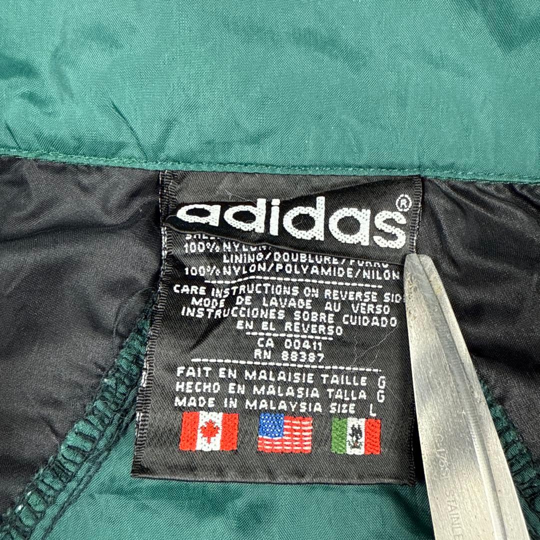 80s adidas ハーフジップ ナイロンジャケット アノラック L 希少