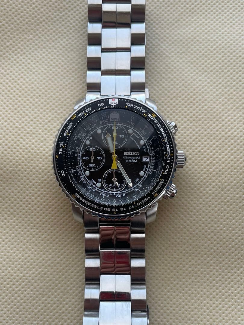 セイコー パイロットウォッチ クロノグラフ SNA411 (ジャンク)