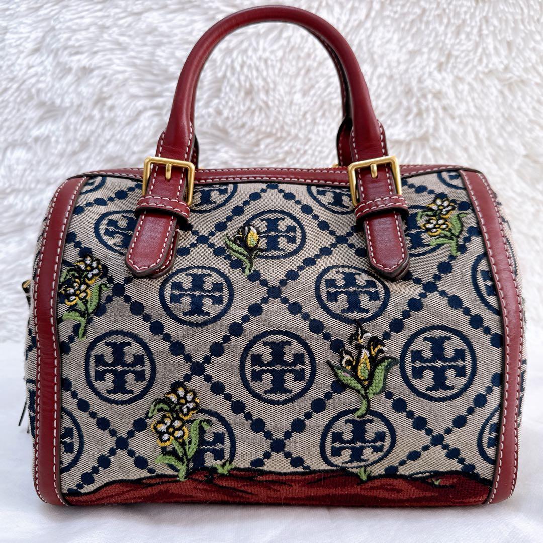 ✨超希少 美品✨ トリーバーチ Tモノグラム ボストン ジャガード 2way