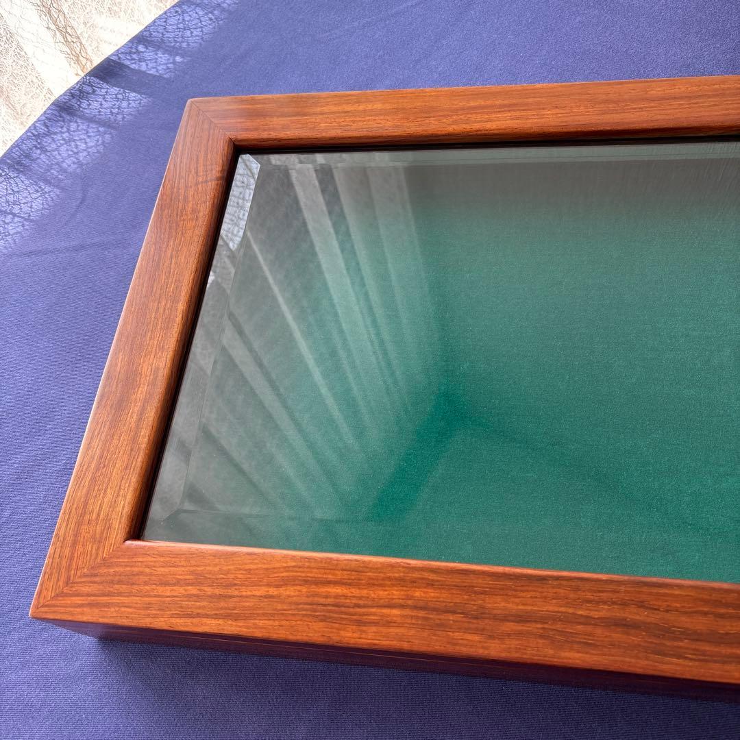 コレクションケース　ガラスケース　木製　アンティーク調