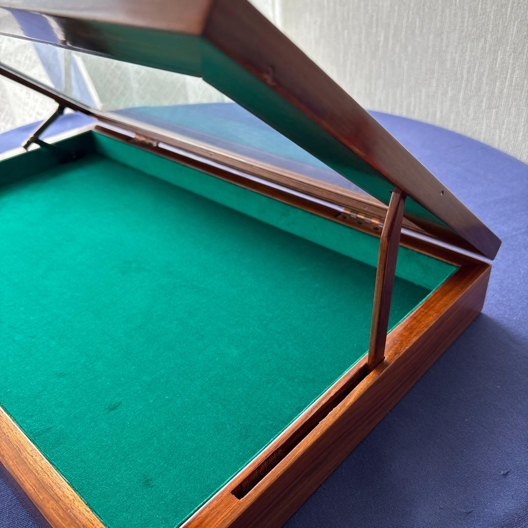 コレクションケース　ガラスケース　木製　アンティーク調