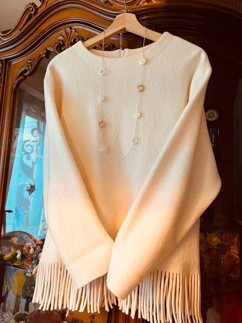 ✩.*ぽんちゃん様 フリンジニット