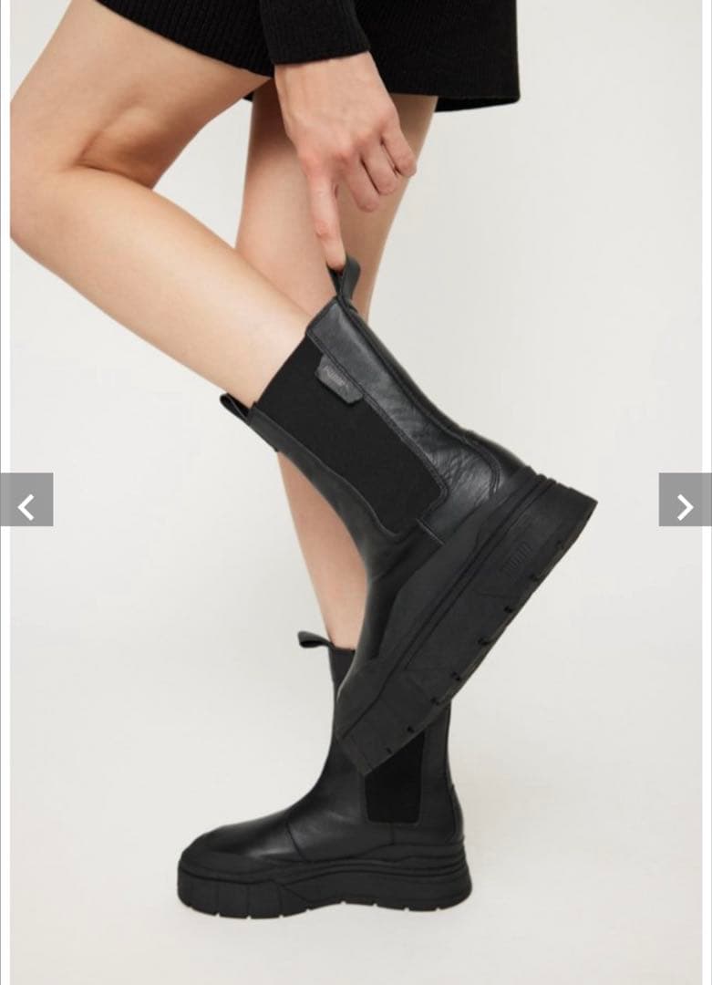 新品 PUMA SLY メイズ チェルシー スタック ブーツ 24cm