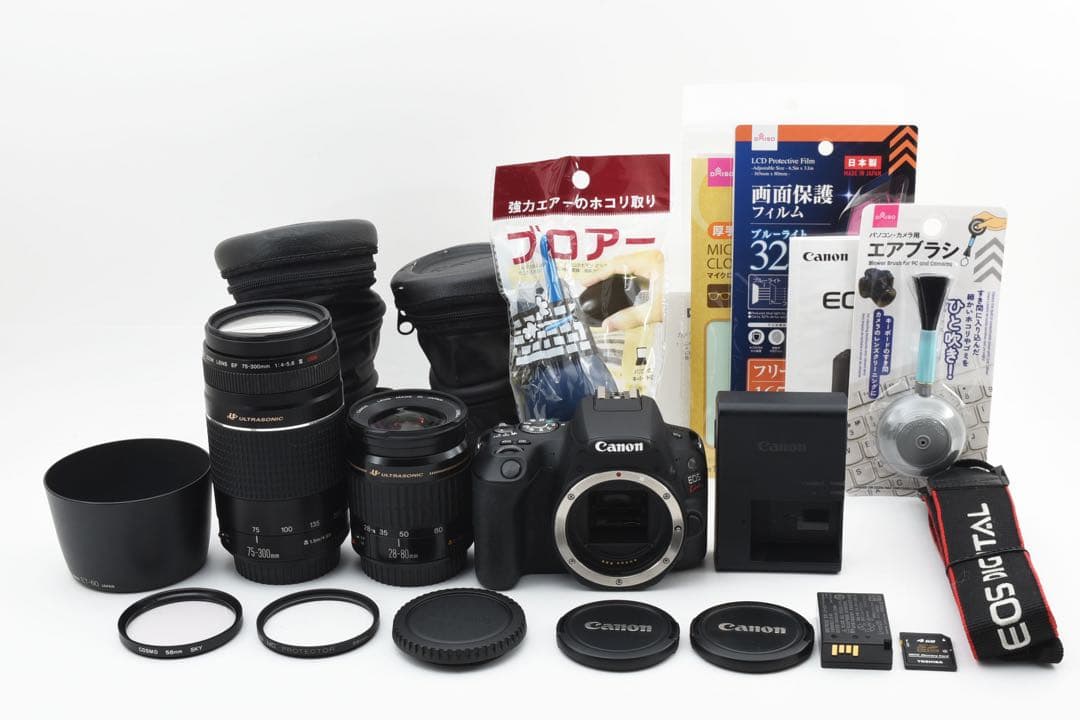 保証付き/Wi-Fi搭載/canon kiss x9標準&望遠ダブルレンズセット