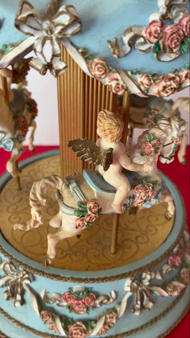 【ビンテージ 】フランクリンミント カルーセルオルゴール 天使