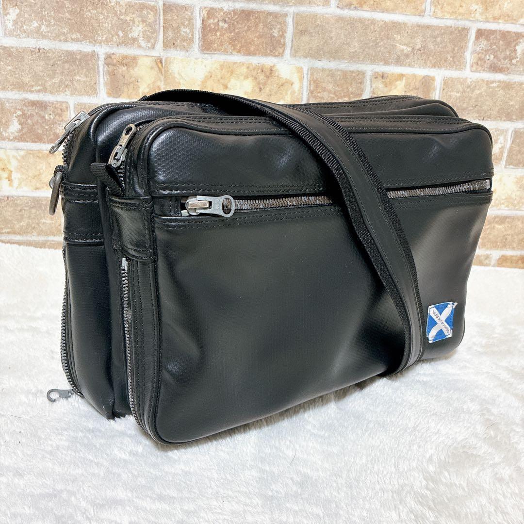 ラゲッジレーベル　LUGGAGE LABEL ニューライナー　ブラック　青バツ