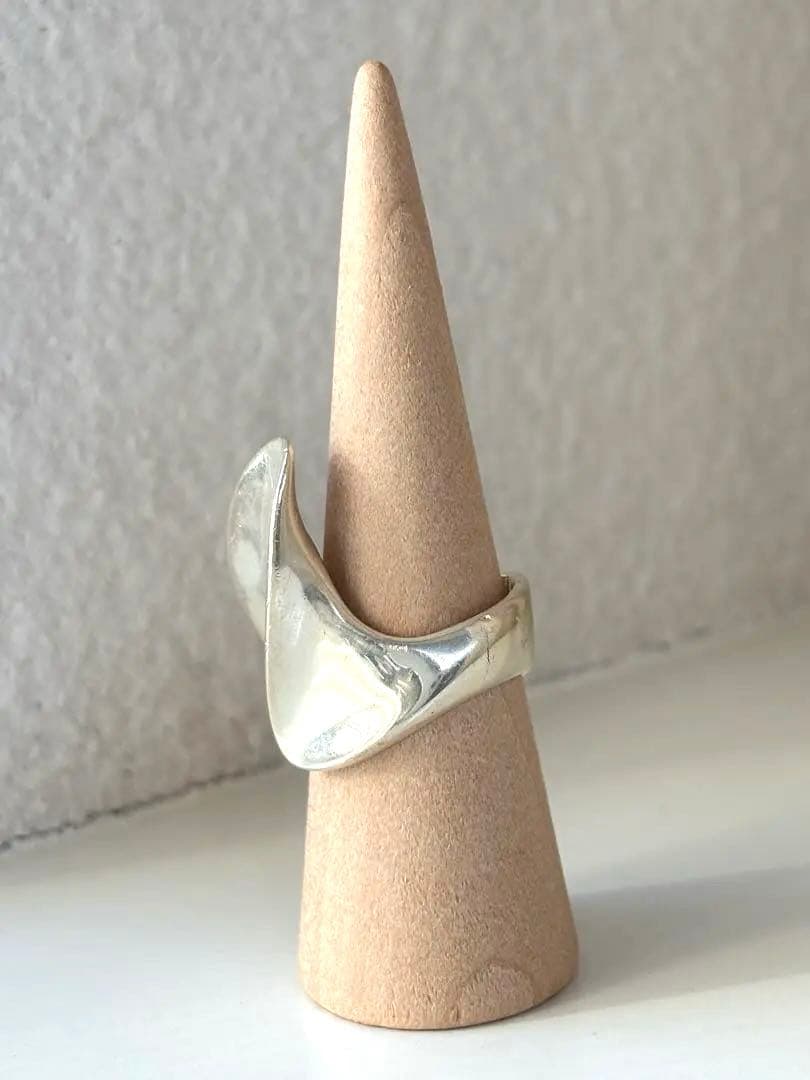 [used]シルバー 925 ウェーブデザイン リング