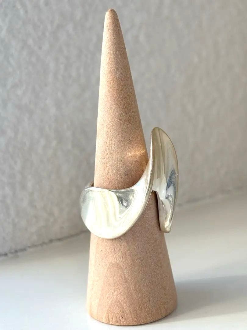 [used]シルバー 925 ウェーブデザイン リング