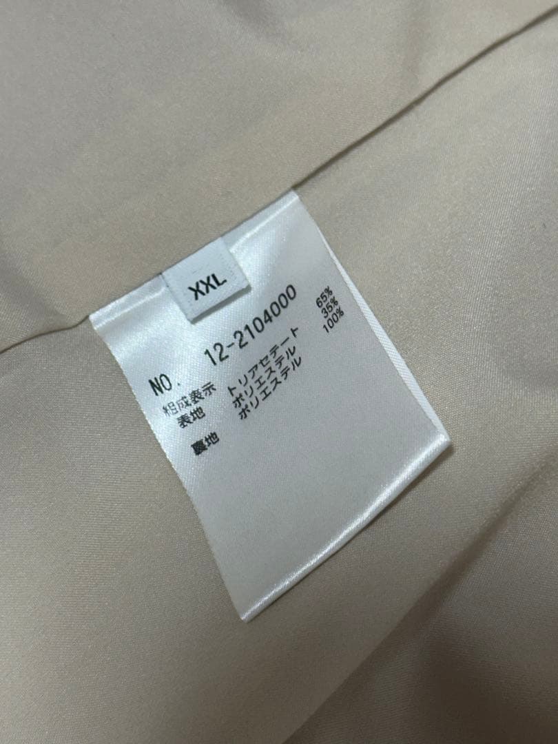 PLSTプラステ 大きいサイズXXL セットアップ ノーカラー アイボリー