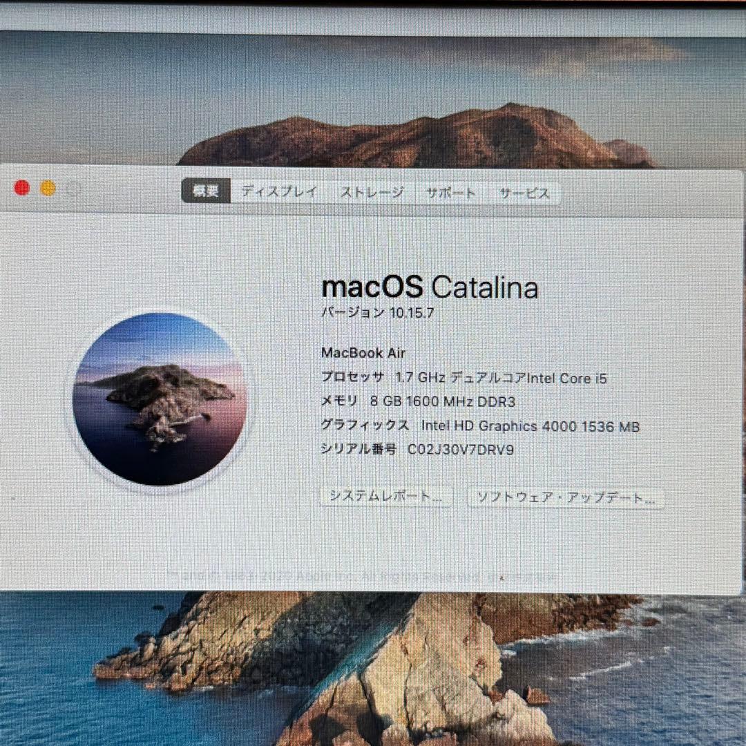 【薄型軽量】MacBook Air 11㌅i5/8GB/128GB 互換オフィス