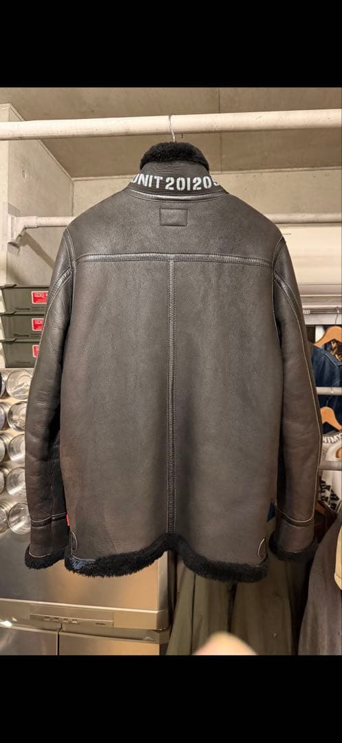 d*7様 WTAPS B-3 ラムレザー　黒Lサイズ 首元.裏地スカルプリント