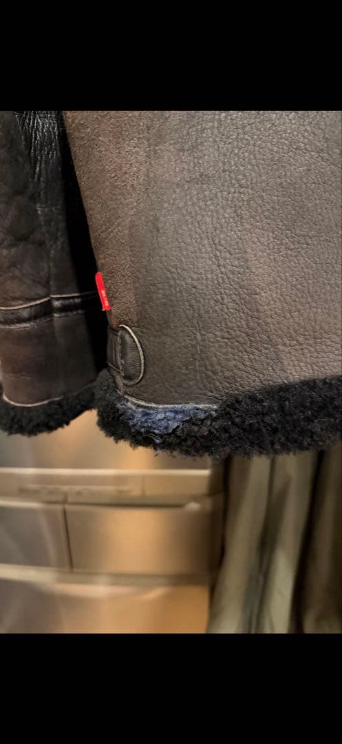 d*7様 WTAPS B-3 ラムレザー　黒Lサイズ 首元.裏地スカルプリント