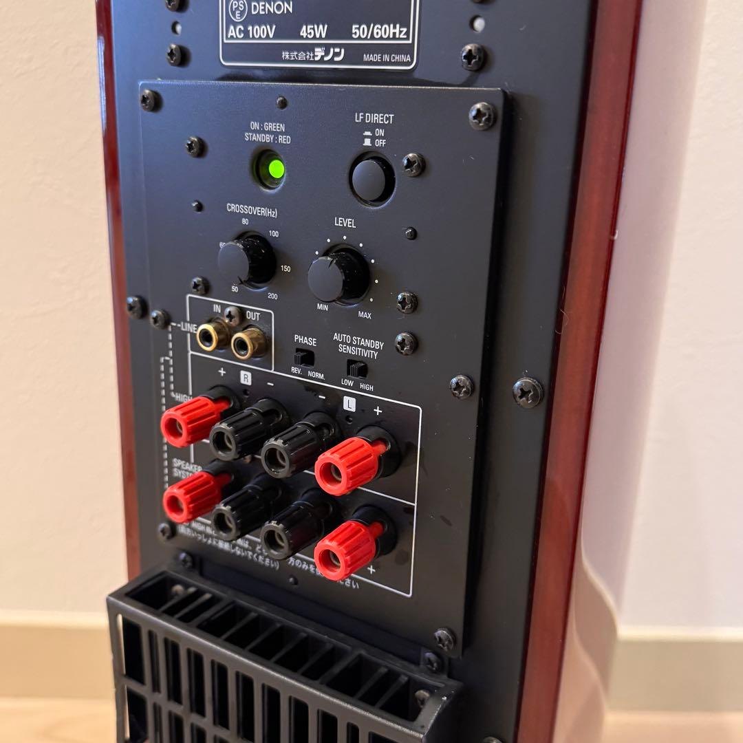 完動品: 取扱説明書付き DENON スーパーウーファー DSW-5L メイプル