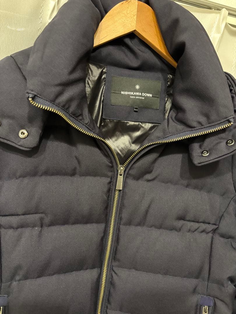 【美品】NISHIKAWA DOWN(西川ダウン) 紺色ダウンジャケット