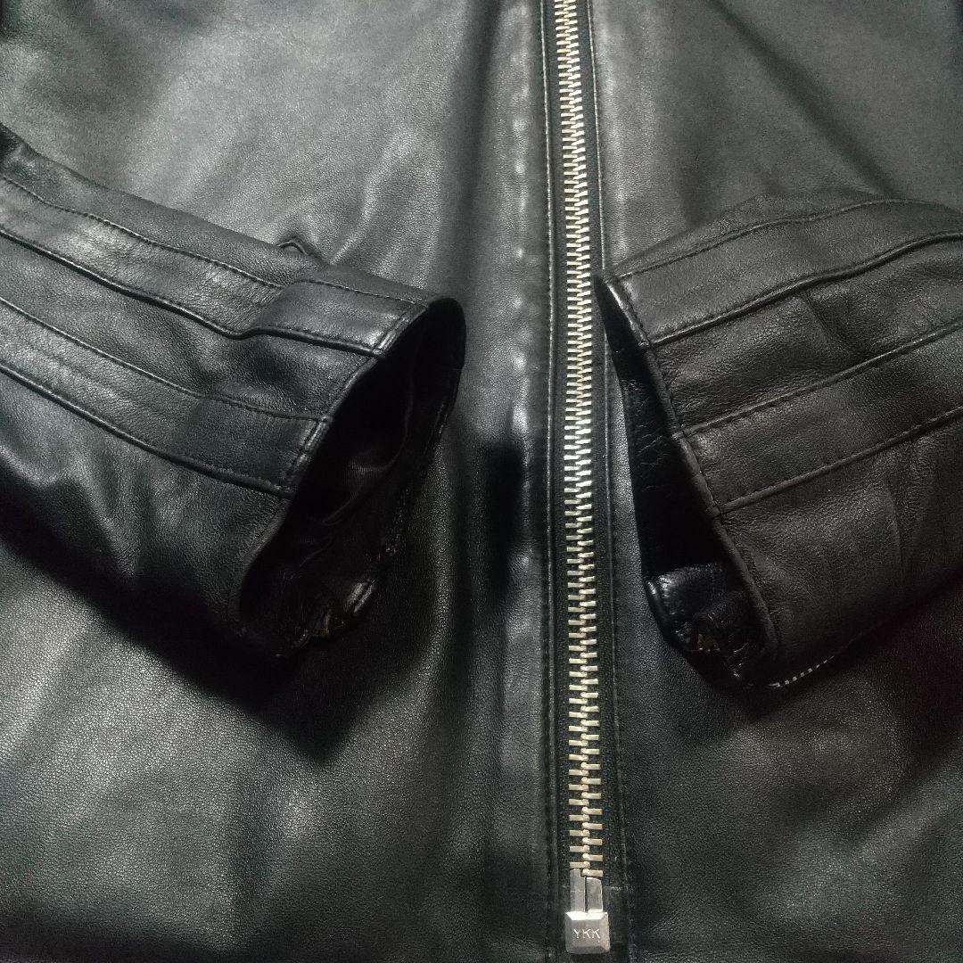 バーバリーブラックレーベル ライダース ブルゾン 革ジャン ラムレザー アウター