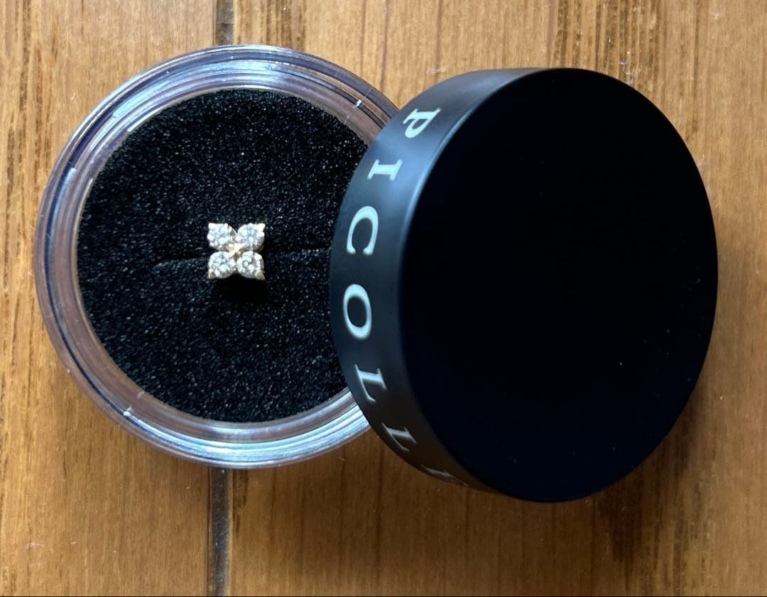 最終値引です　PICOLLET K18ダイヤピアス(片耳用)