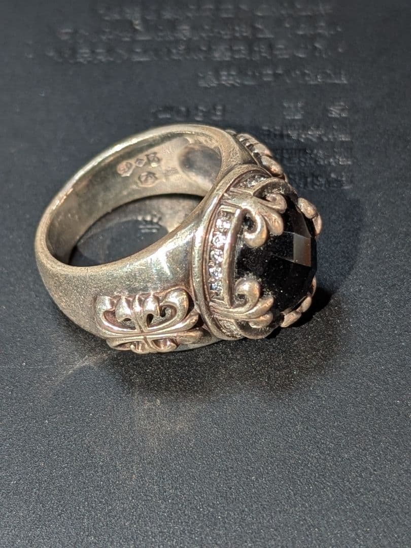 超レアA&G石付きシルバーリング