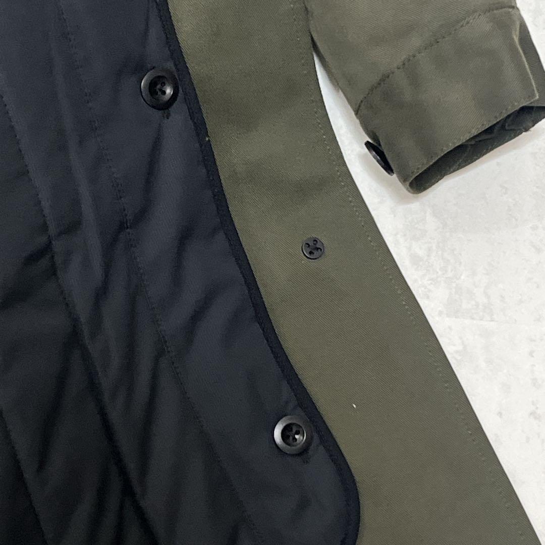 美品『 MHL.』 モッズコート/ライナー取外し/比翼仕立て/オリーブ/春秋冬
