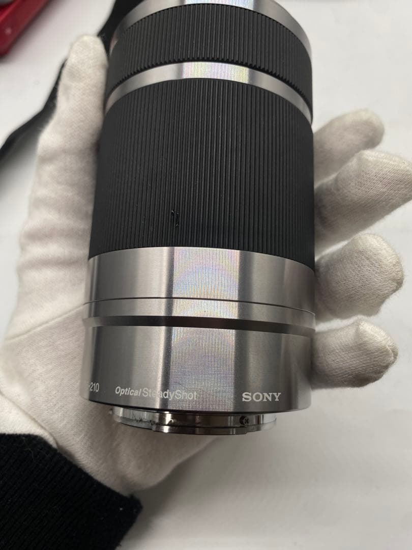 SONY NEX-3 レッド 望遠レンズキット SEL55210 バッグ付