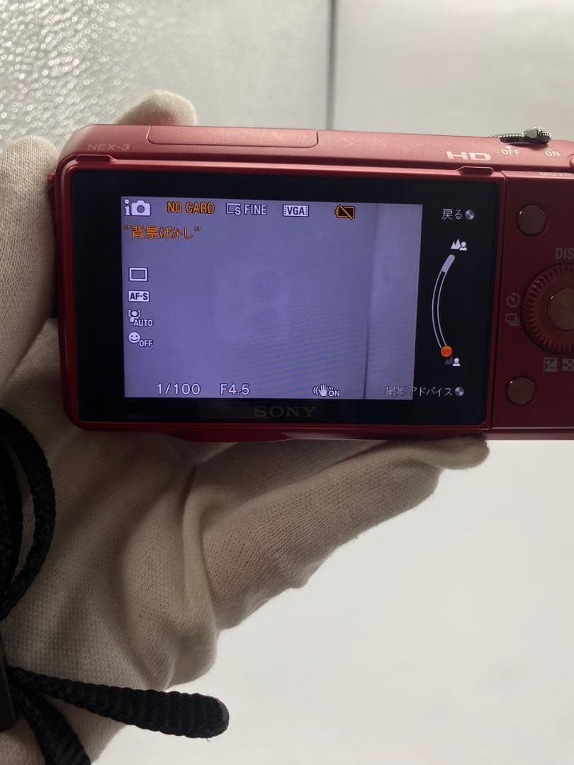 SONY NEX-3 レッド 望遠レンズキット SEL55210 バッグ付