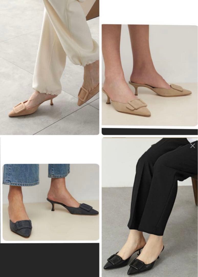 専用マノロブラニクコットンフラワーミュール12.3万361/2メイセール未使用