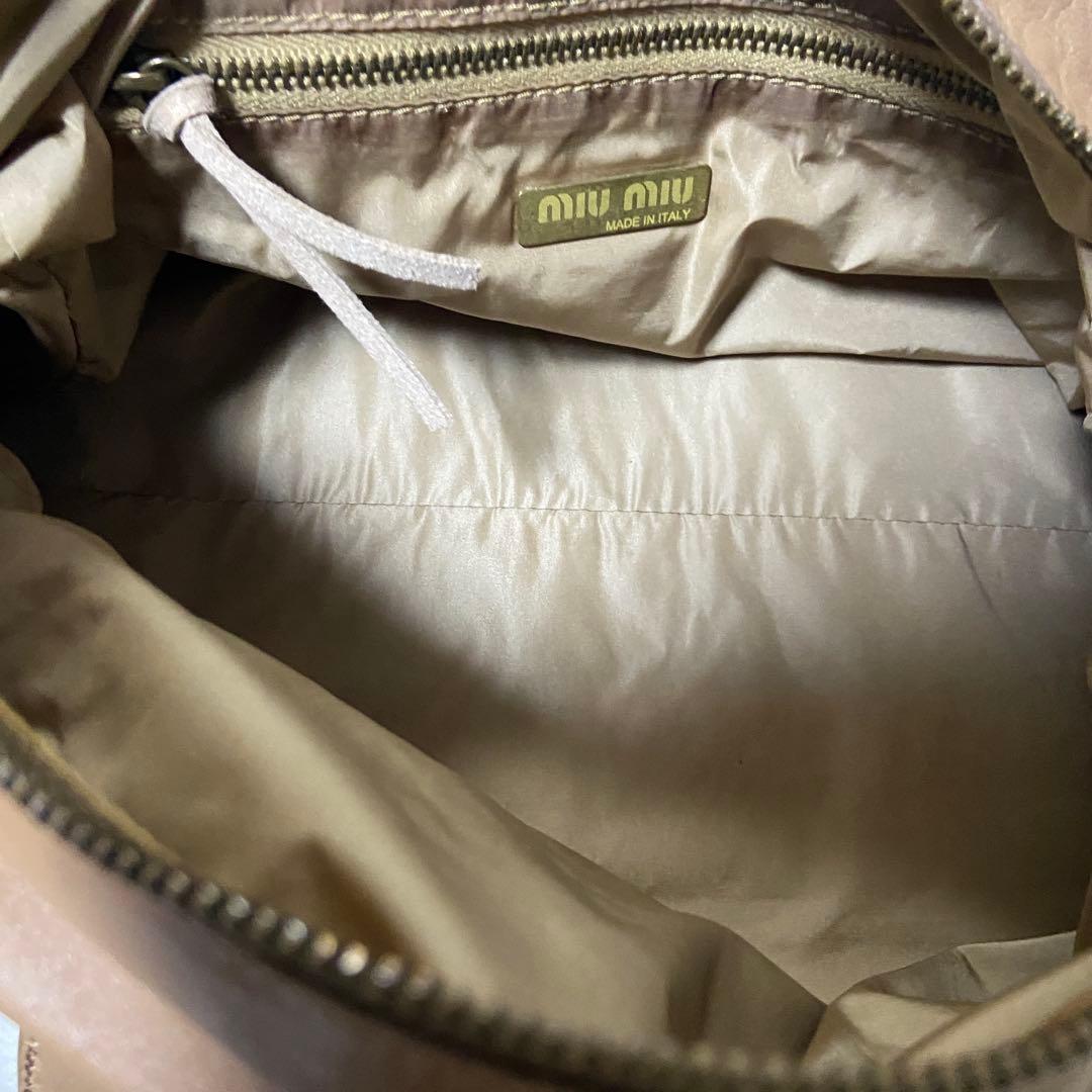 正規品　miumiu レザー　ミニボストン　バッグ