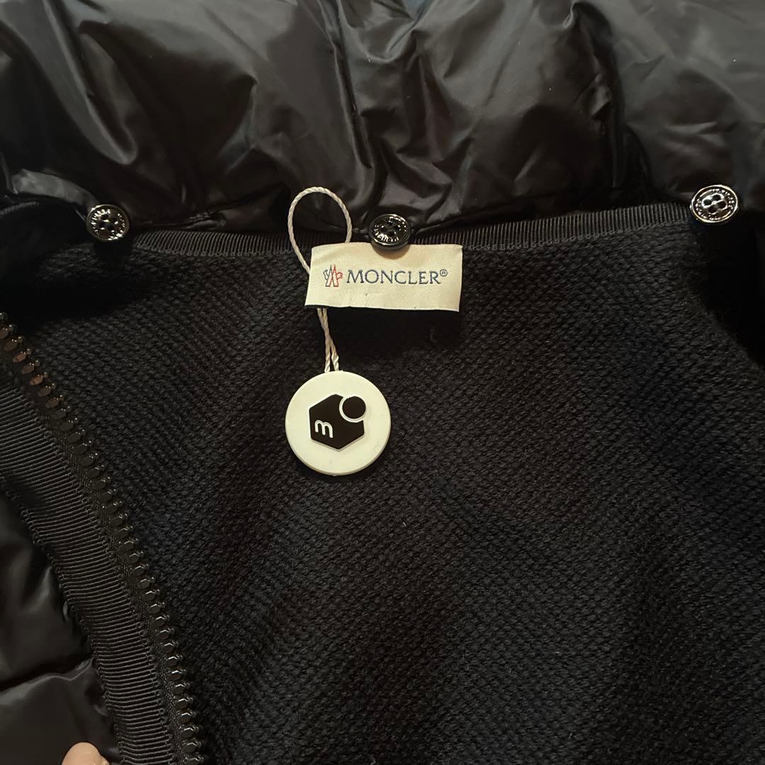 MONCLER ブラックダウンジャケット 1 ダウン×ウール ブラック フレア