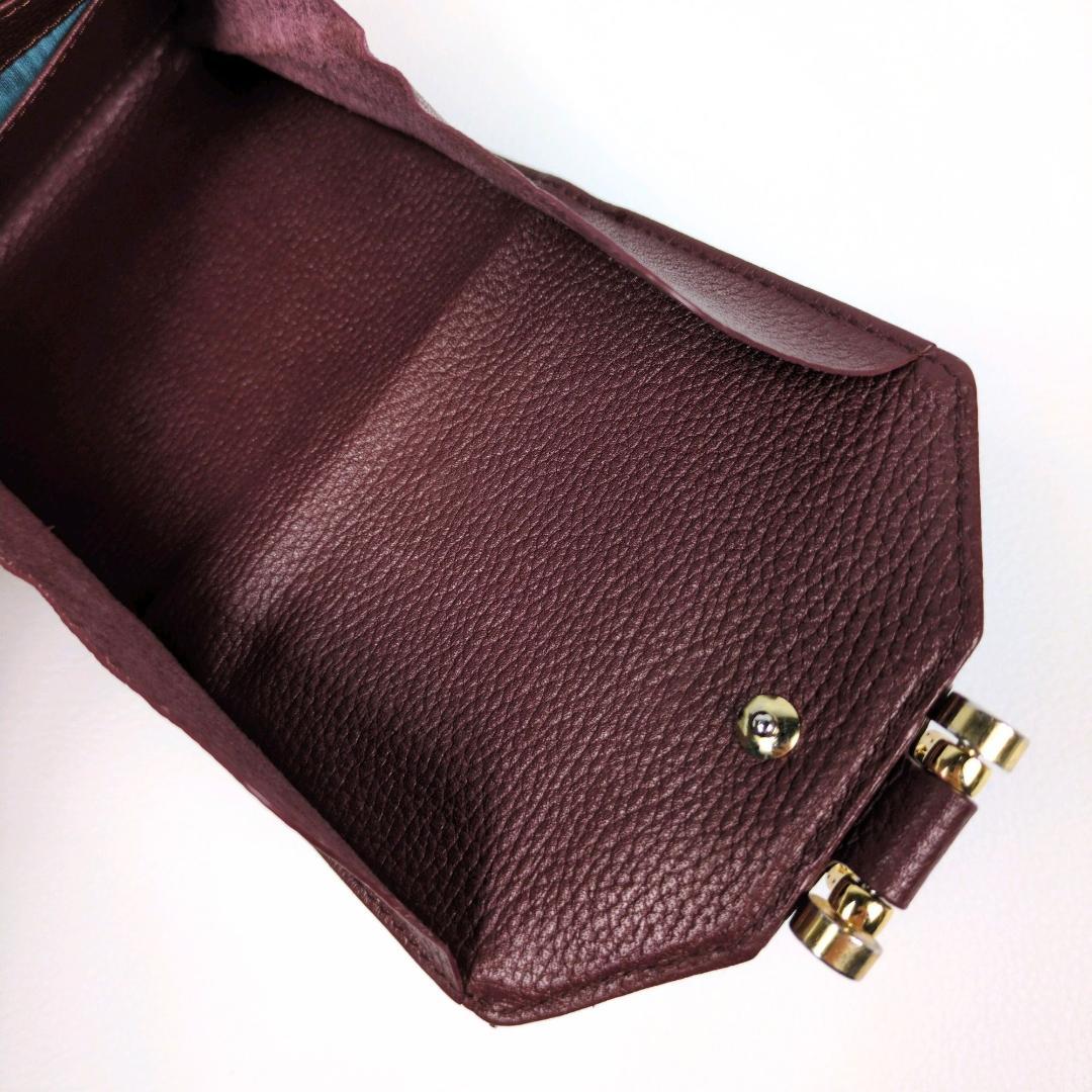 アタオ ロトロ ウォレット 二つ折り財布 バーガンディ コンパクトウォレット