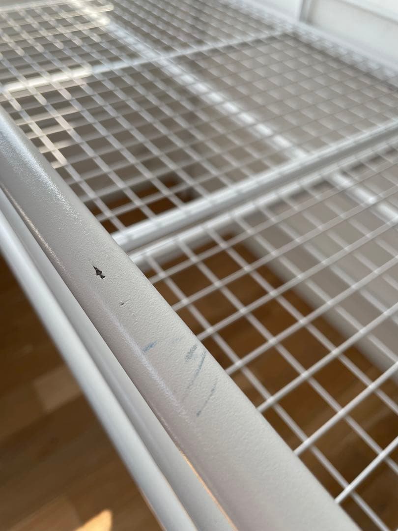 なりたん　ニトリ　スチールミドルベッド　ホワイト