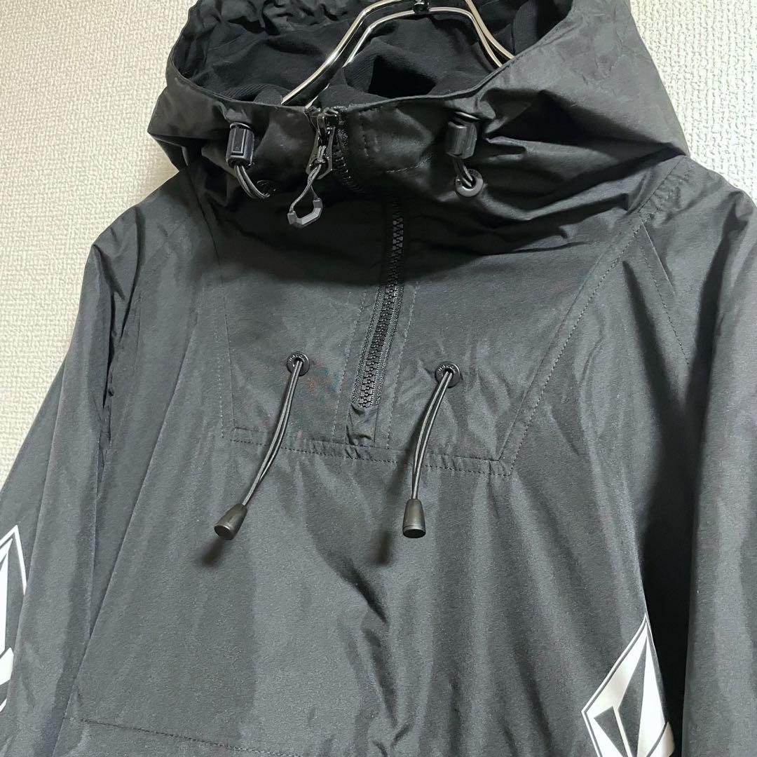 美品　VOLCOM フード付きスノーボードウェア　ブラック/グレー　サイズL