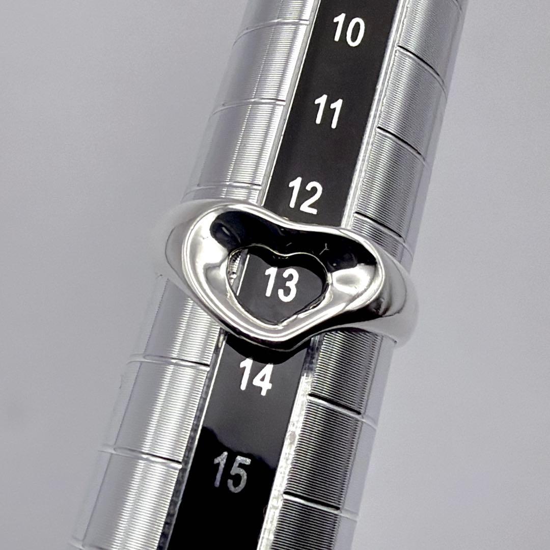 極美品 新品仕上げ ティファニー オープンハート リング 13号 シルバー925