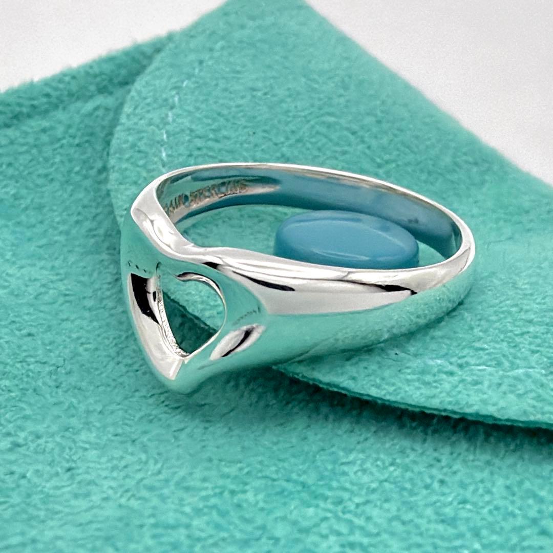 極美品 新品仕上げ ティファニー オープンハート リング 13号 シルバー925