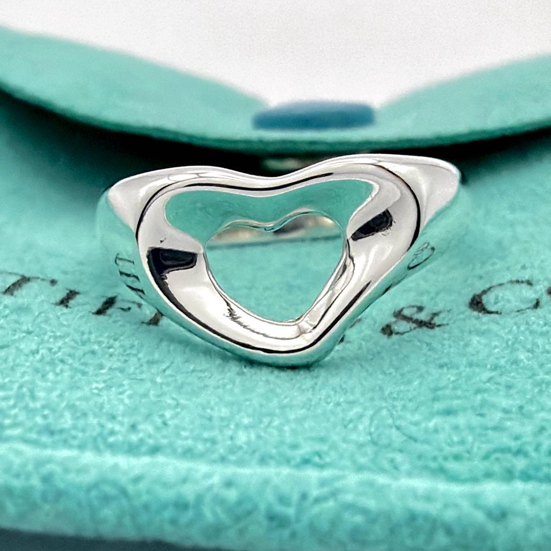 極美品 新品仕上げ ティファニー オープンハート リング 13号 シルバー925