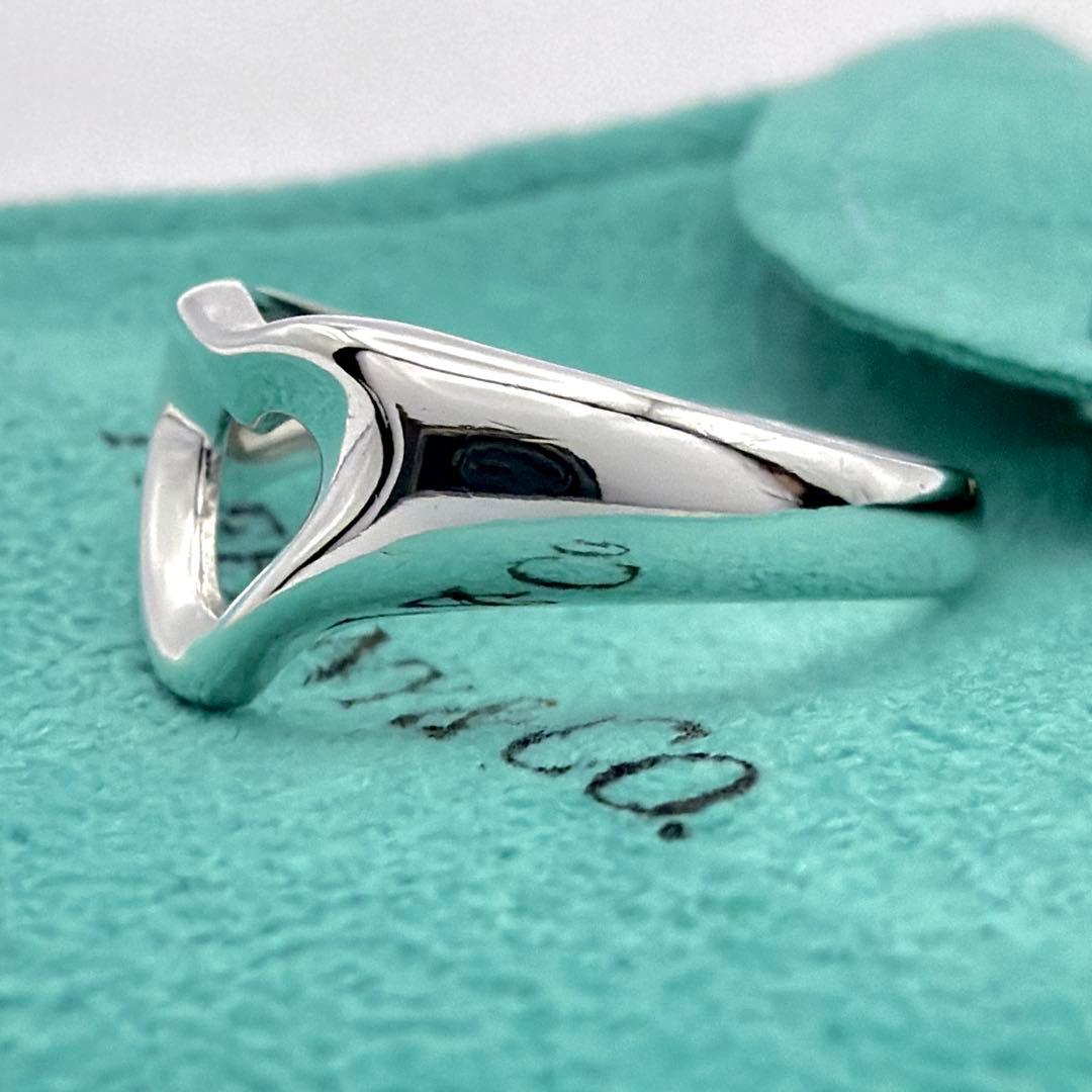 極美品 新品仕上げ ティファニー オープンハート リング 13号 シルバー925