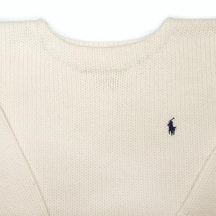 ポロラルフローレン✨ローゲージニット ざっくりボリューム 厚手 あったか オフ白