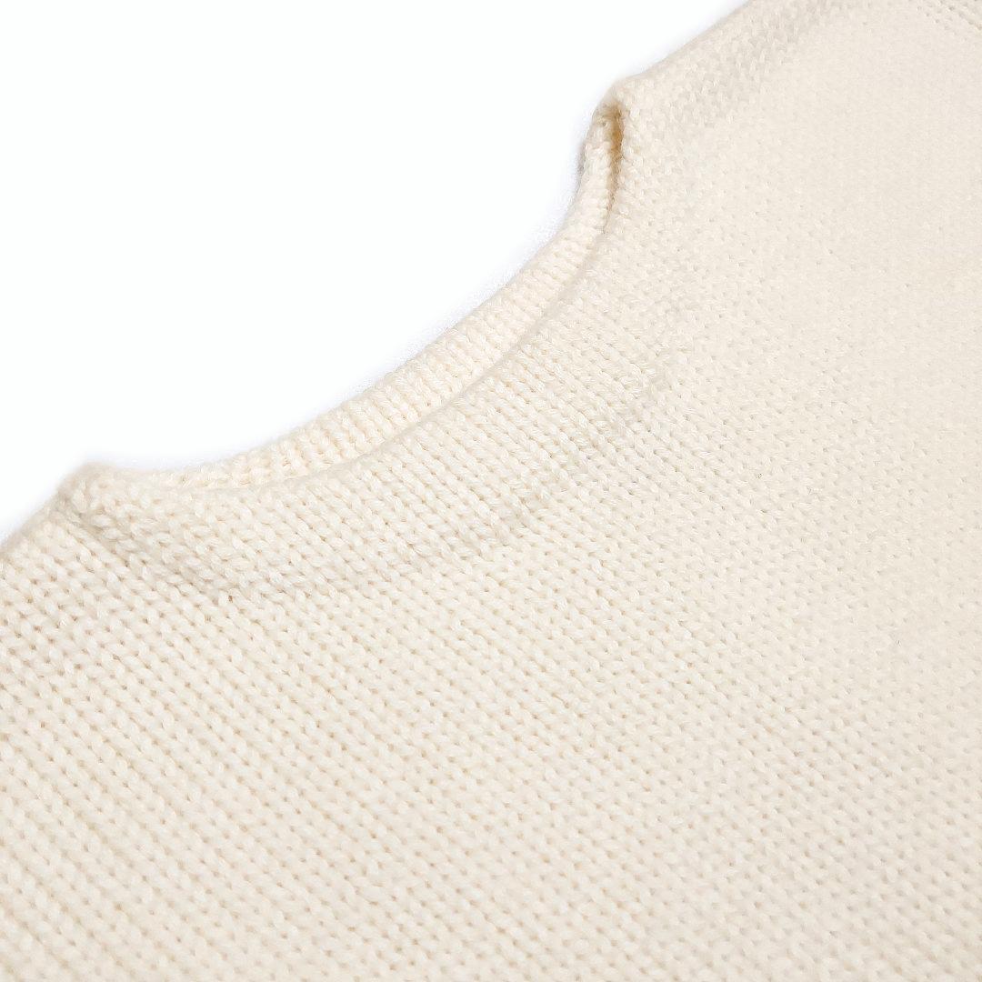 ポロラルフローレン✨ローゲージニット ざっくりボリューム 厚手 あったか オフ白