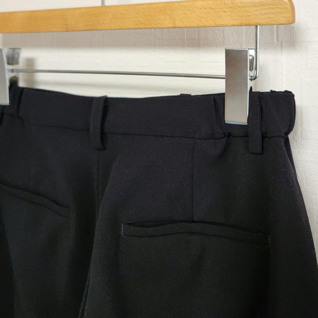 ユナイテッドアローズ　パンツスーツ　ブラック　無地　ノーカラー　テーパード　美品