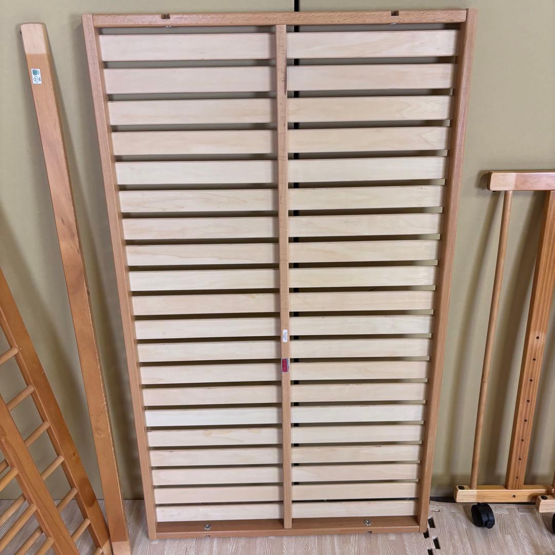 ☆除菌清掃済☆　ファルスカ　ベッドサイドベッド03　ラージ　ナチュラル　ベルト付