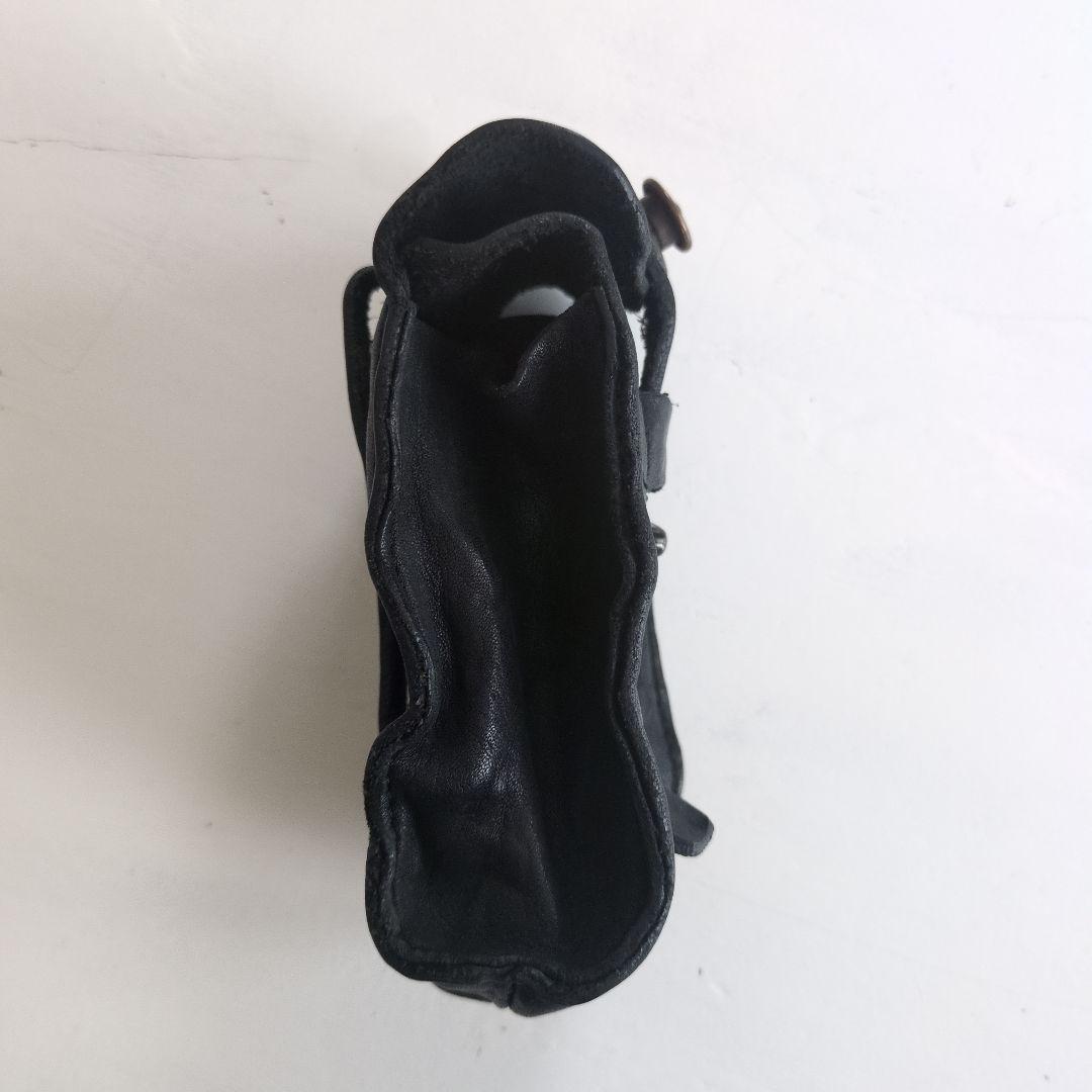 バックラッシュ黒 レザー ウエストポーチ